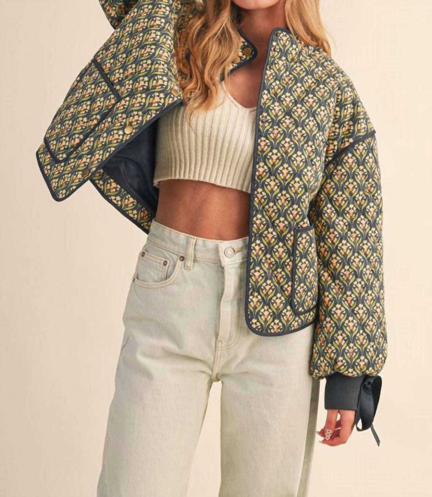 &Merci - Level Up Floral Quilted Jacket