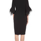 Adrianna Papell - Knit Crepe Tiered Sleeve Dress