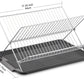 17 inch X Shaped Stainless Steel 2-Tier Dish Rack for Kitchen Counter