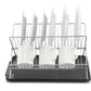 17 inch X Shaped Stainless Steel 2-Tier Dish Rack for Kitchen Counter
