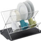 17 inch X Shaped Stainless Steel 2-Tier Dish Rack for Kitchen Counter