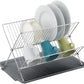 17 inch X Shaped Stainless Steel 2-Tier Dish Rack for Kitchen Counter