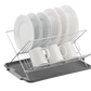17 inch X Shaped Stainless Steel 2-Tier Dish Rack for Kitchen Counter