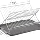 17 inch X Shaped Stainless Steel 2-Tier Dish Rack for Kitchen Counter