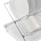 17 inch X Shaped Stainless Steel 2-Tier Dish Rack for Kitchen Counter