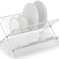 17 inch X Shaped Stainless Steel 2-Tier Dish Rack for Kitchen Counter