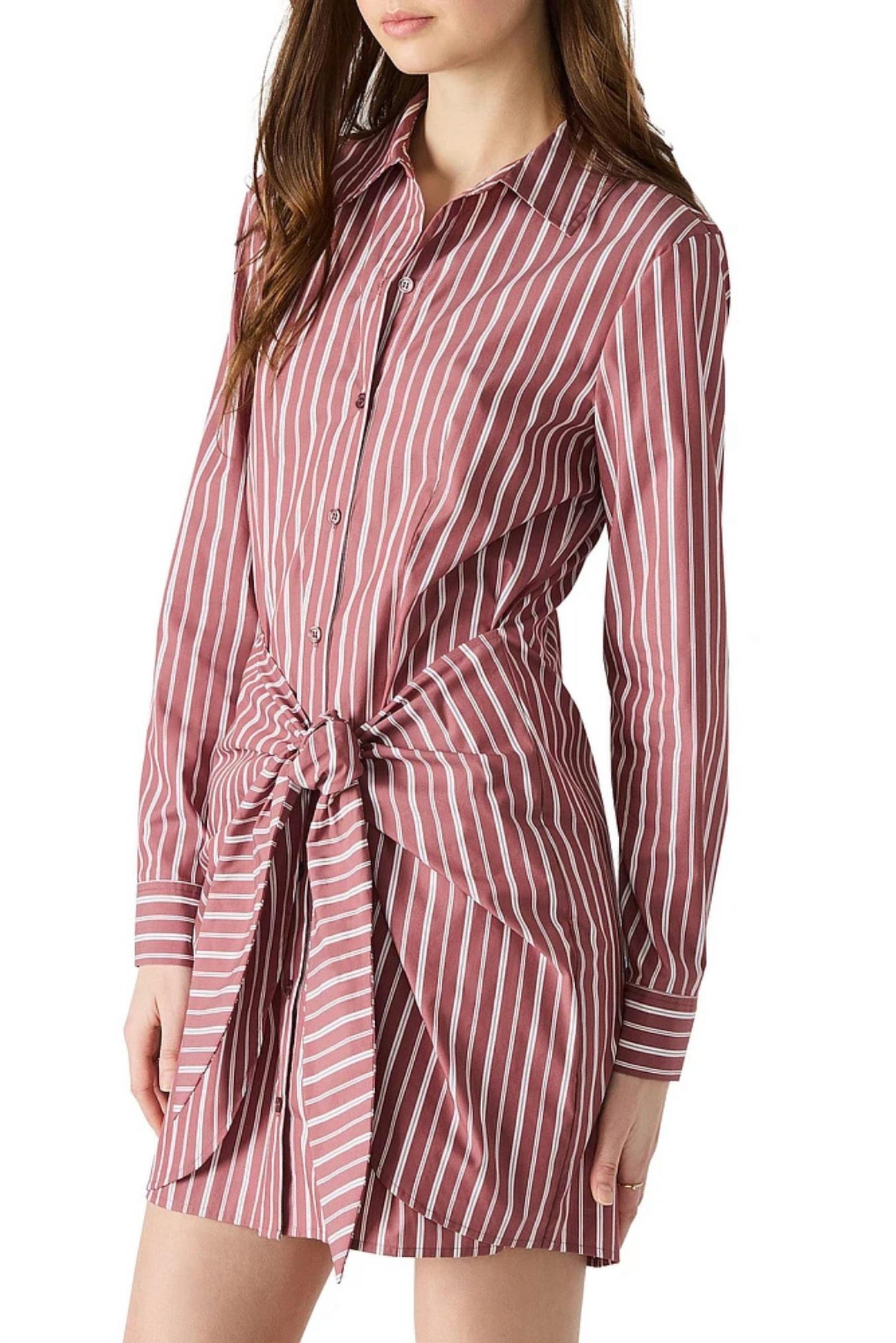 Steve Madden - COLLARED STRIPE MINI DRESS