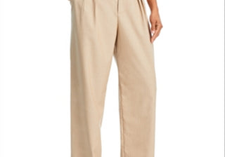 Wayf Pinstripe Pleated Trousers White