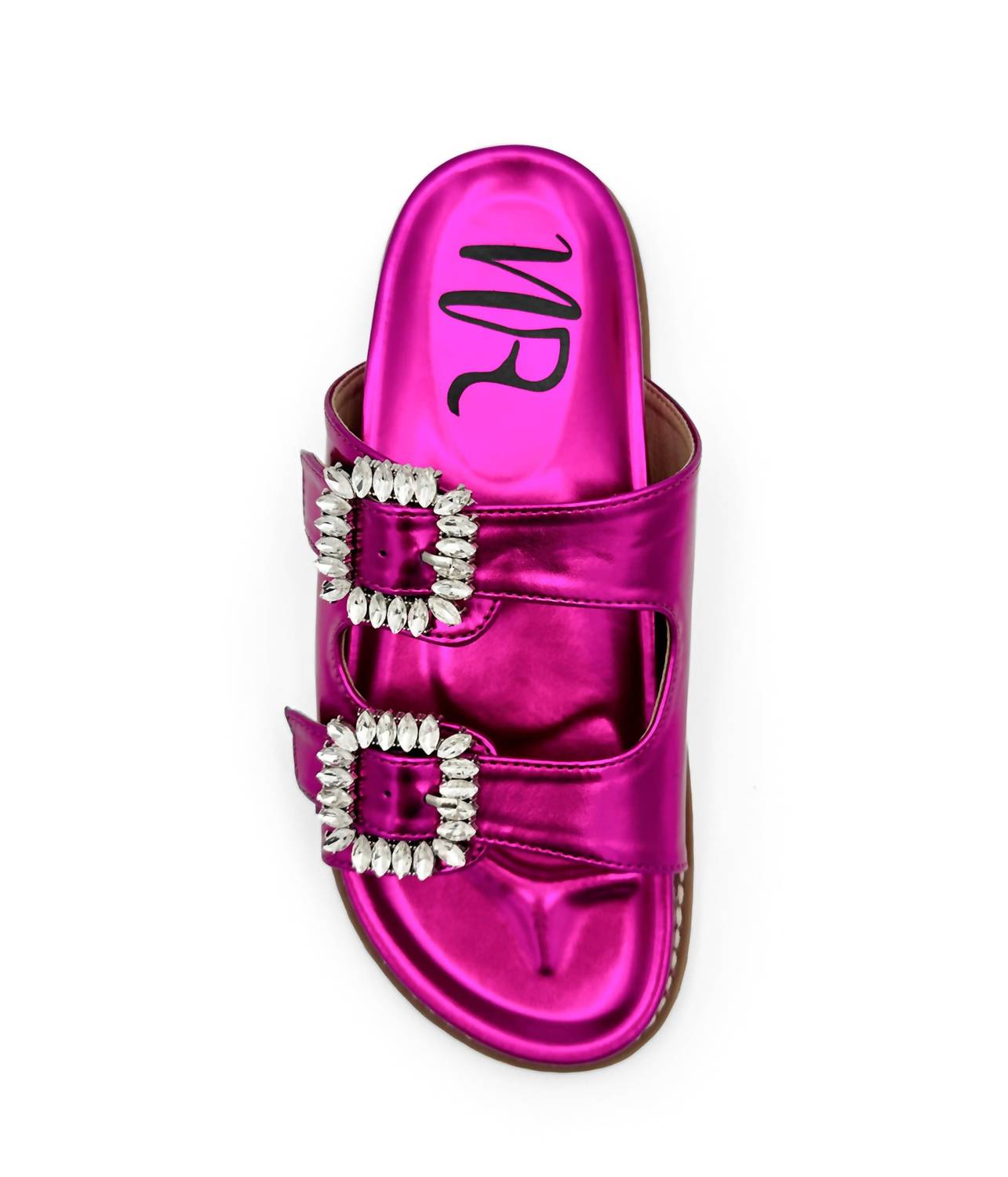 Not Rated - Women's Stellar Rhinestone Buckle Slides