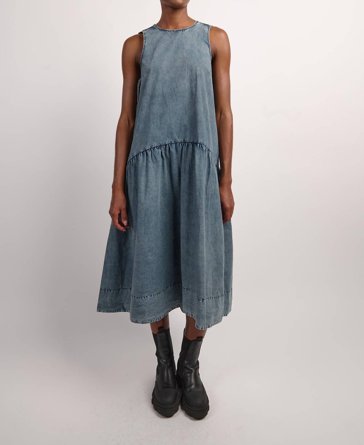 Ganni - Cotton Poplin Open Back Midi Dress