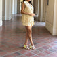 A.C.G. Los Angeles - Linnen Stripe Paper Bag Detail Shorts & Vest Set