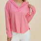 Double Take - Chic High-low Hoodie With Dropped Shoulders
