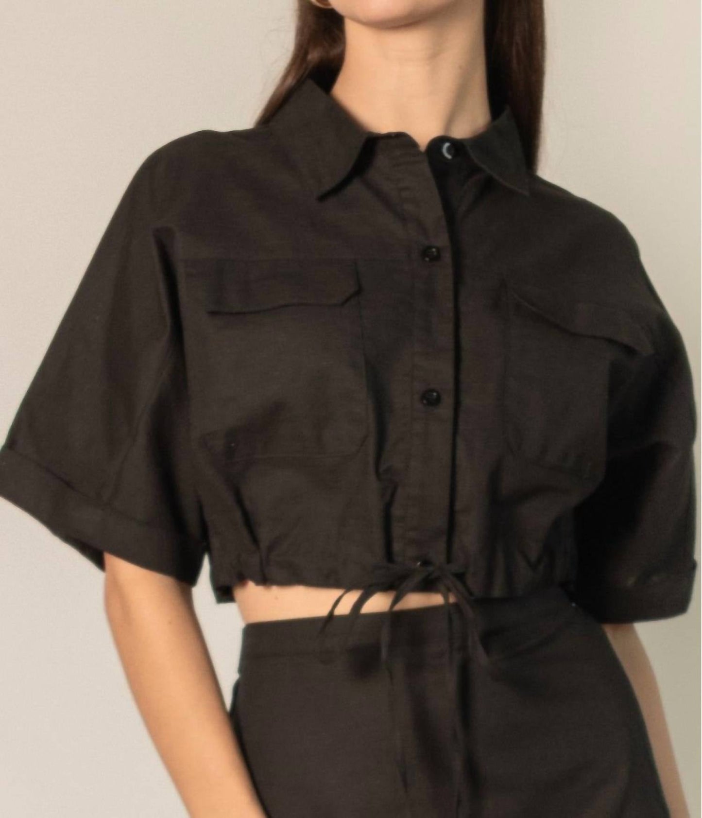 Before You Collection - Linen Cropped Top