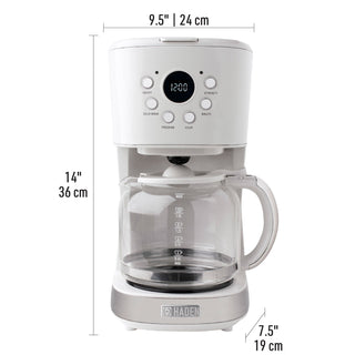 Haden 75061 12 Cup Programmable Coffee Maker with Brew Strength Control , Ivory