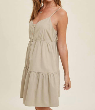Wishlist - Kami Button-up Tiered Mini Dress