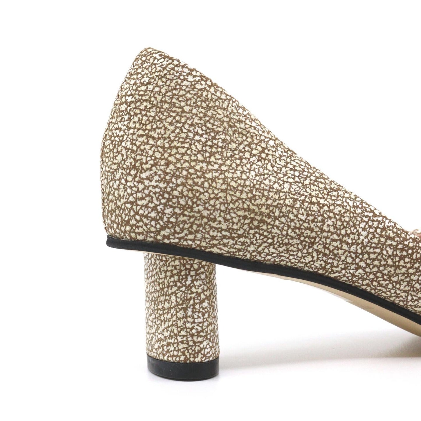 All Black - WOMEN OVAL KITTEN PUMP
