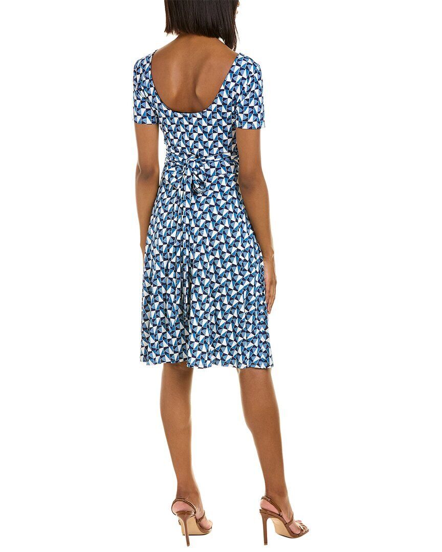 Leota Women's Sunrise Geo Sea of Belize Marshmallow Lord & Taylor Brittany Dress Blue