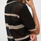 Joseph Ribkoff - Women's Knit Open Stitch Stripe Sweater