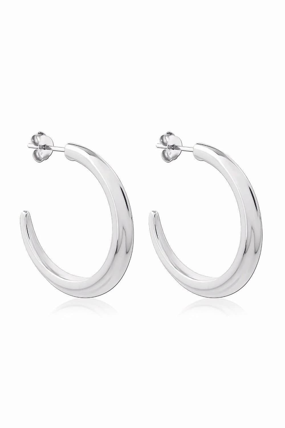Astor & Orion - Women's Crescent Large Hoops Earrings