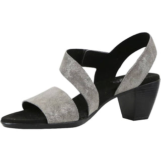 Munro - Women's Lucia Gunmetal Metallic Suede Heels Sandal