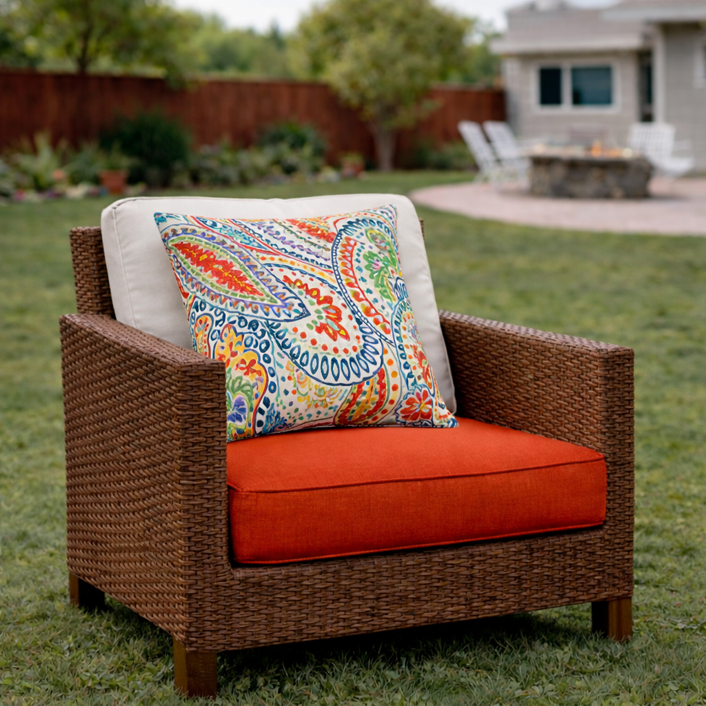 2 Pack Outdoor Throw Pillows (18x18 Inch)