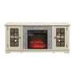 58" Modern TV Stand with Electric Fireplace and Storage