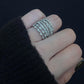 Allyanna Gifts - Women's 6 Band Cubic Zirconia Stackable Ring Set
