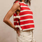 Bibi - Sandie Striped Side Tied Vest