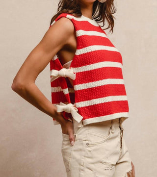 Bibi - Sandie Striped Side Tied Vest