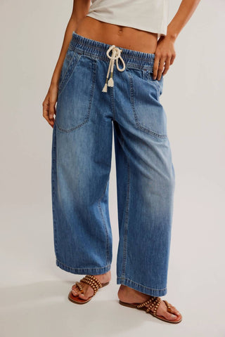 Free People - Easy Peasy Pull On Relaxed Jeans