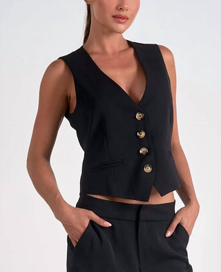 Elan - Fitted Button Front Vest