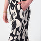 Joseph Ribkoff - Abstract Print Woven Wide-Leg Pants