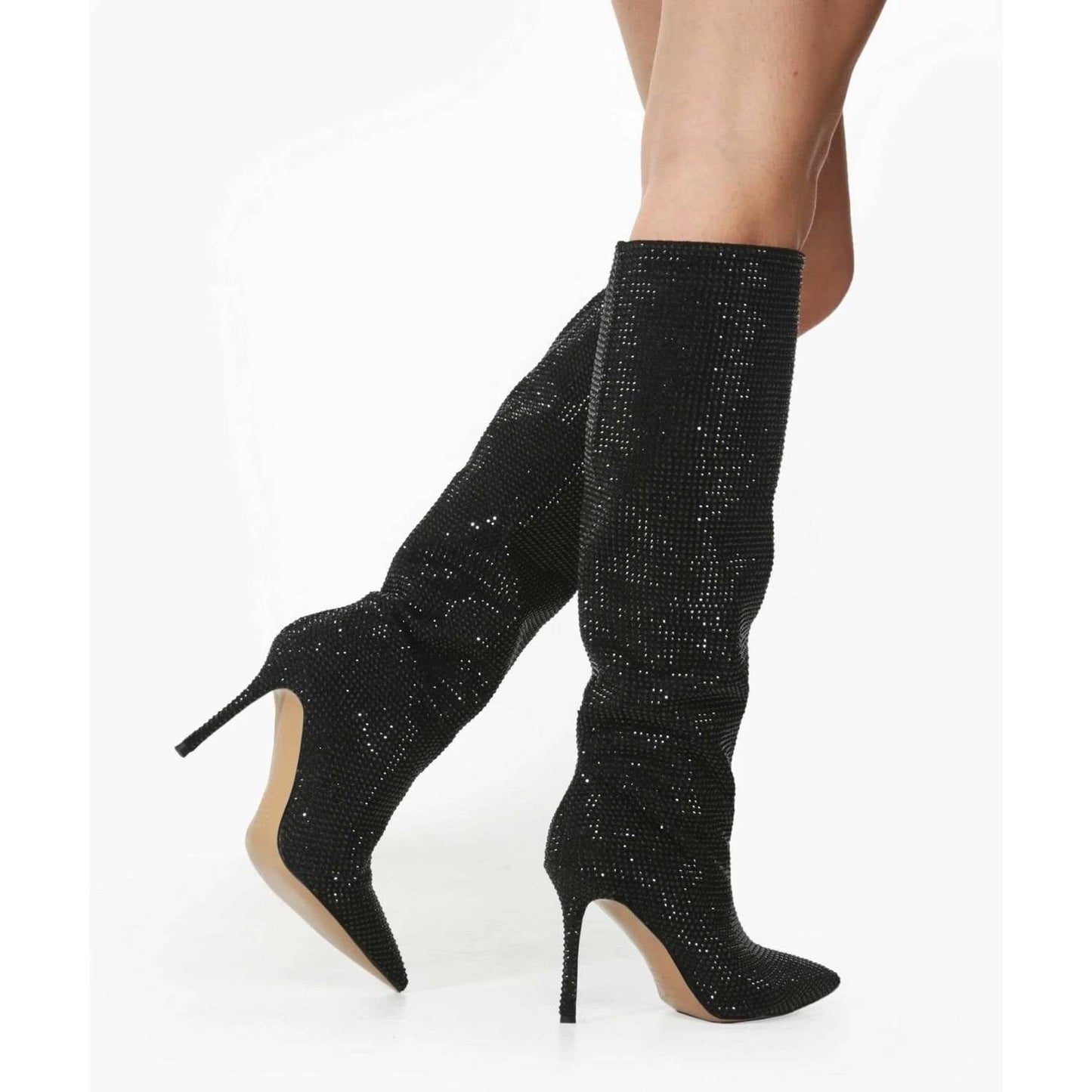 Alias Mae - Women's Bossy Sequin Knee High Top Boot