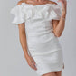 Baby Pink - Off The Shoulder Big Ruffle Mini Dress