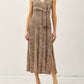 Be Cool - Print Midi Mock-wrap Dress