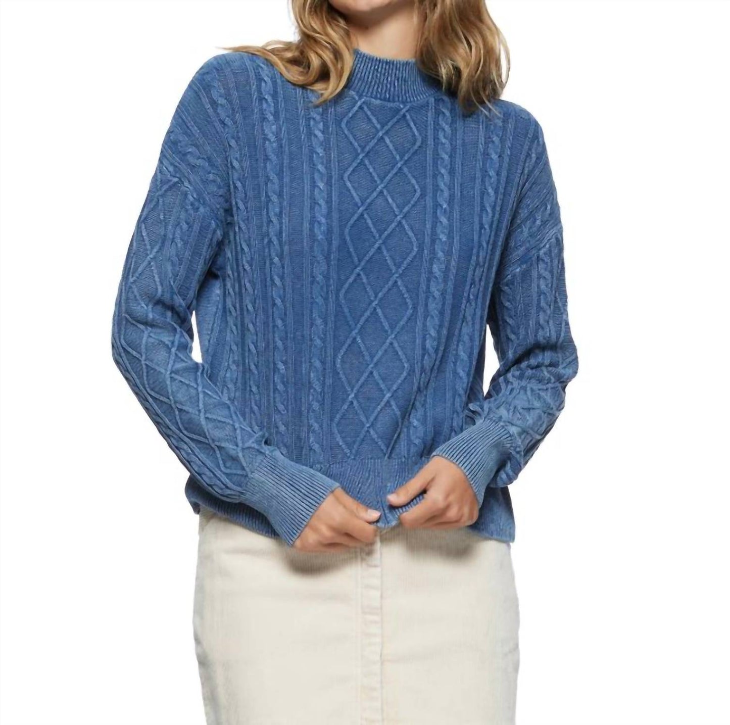 Flags & Anthem - Mayfield Overdyed Cable Knit Sweater