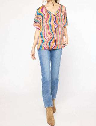 Entro - Kaleidoscope V-neck Top