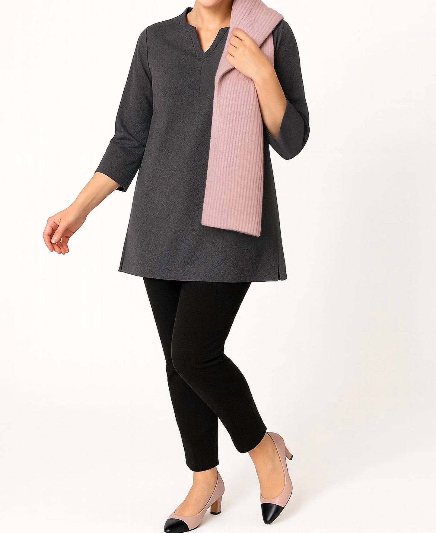 Shannalee - DOUBLE FABRIC FRONT TUNIC