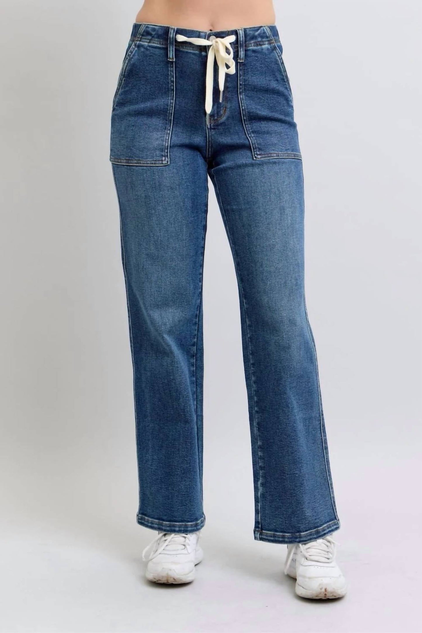 Judy Blue - Hi-rise Drawstring Waist Jeans