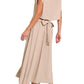 Trendsi - Zenana Heavy Woven Span Crop Tee & Skirt Set