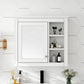 Wall Mounted Medicine Cabinet With Mirror and 3 Open Shelves
