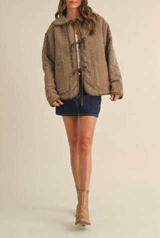 Klesis - Polkadot Embroidered Quilted Jacket