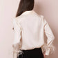 Jessie Liu - Silk Blouse with Feathers