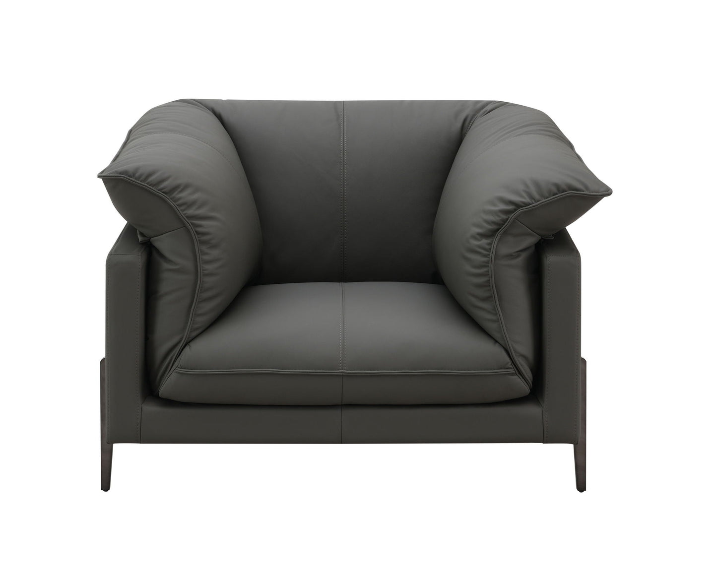 Tadi Top Grain Leather Chair - Black