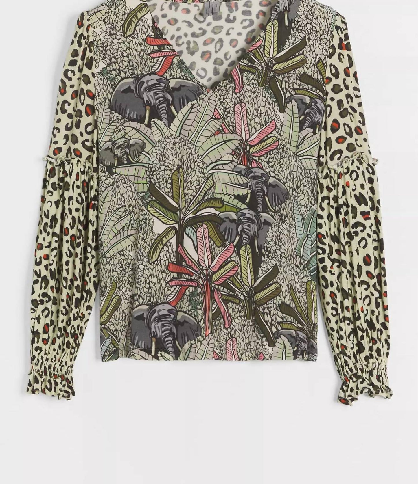 -Bl^Nk- - Sibley Safari Cheetah Print Blouse