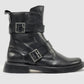 Kcr Group - Women's Mid Buckle Leather Boots