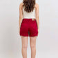 Judy Blue - High Waist Tummy Control Garment Heart Shaped Pocket Trouser Denim Short