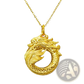 24k Gold Ouroboros Dragon Infinity Pendant Necklace