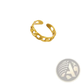 24k Gold Plated Minimalist Adjustable Twist Chain Ring