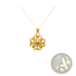 24k Gold Sun and Pearl Floral Pendant Necklace